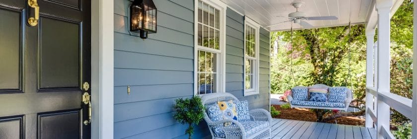 Blue front porch