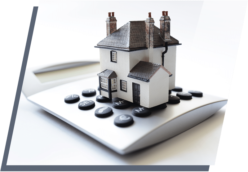refinance-your-mortage-BG-MOBILE-4 Miniature toy home on top of a calculator